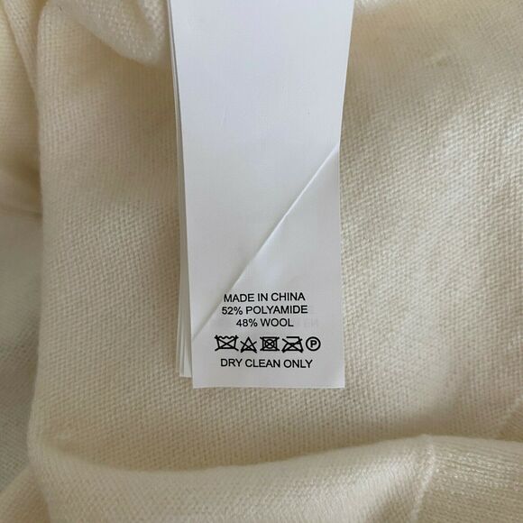 Kate Spade Womens Fringe Pullover Sweater Wool Blend White L Large - Picture 6 of 8